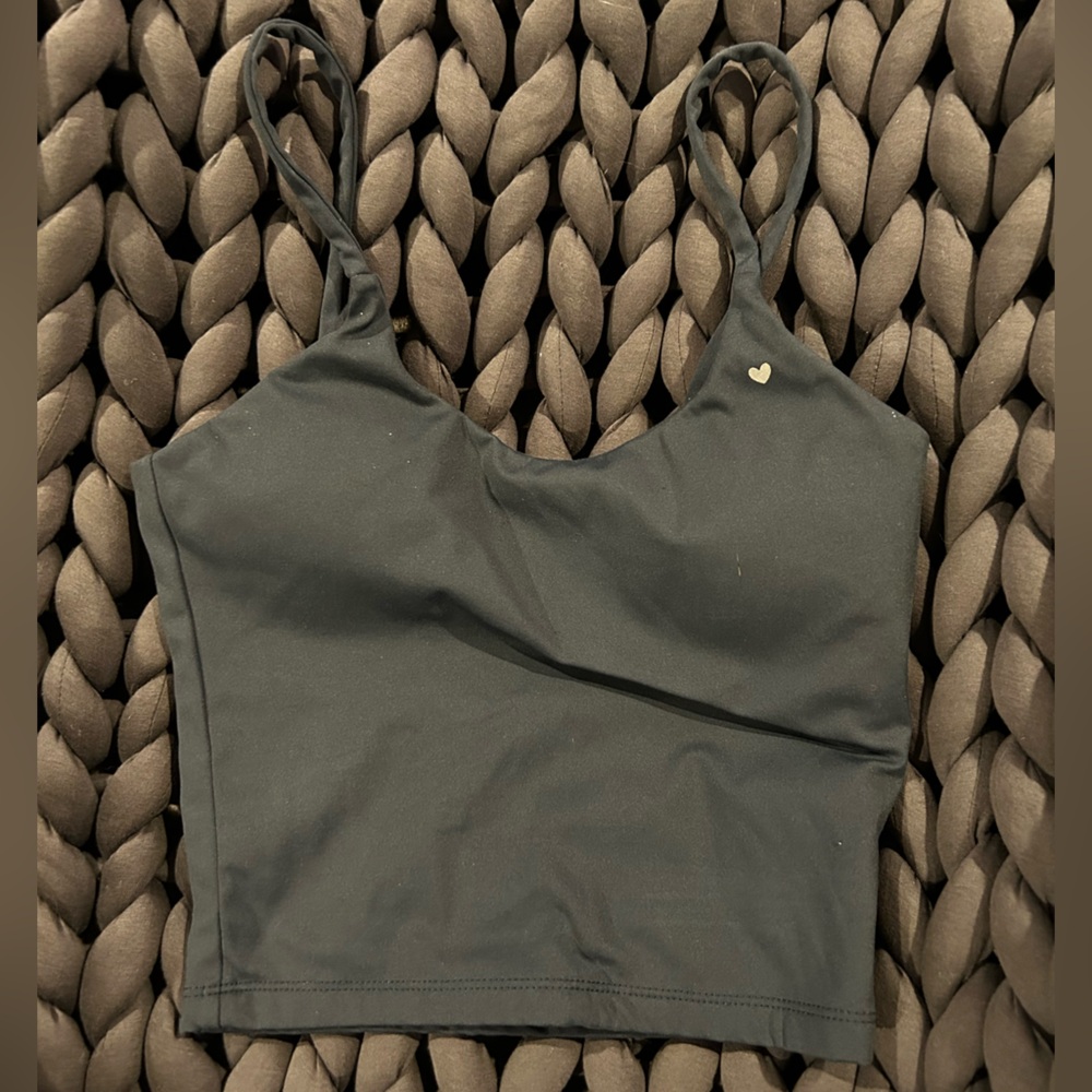 LOVE FITNESS - Dark Navy Workout Crop Top